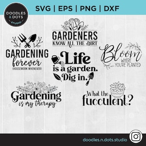 Lot de svg jardinage, jardin svg, clipart disant jardinage, citations drôles de jardin, idées cadeaux jardinier, amour jardinage chemise svg png téléchargement