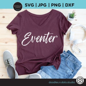 Svg de concours complet, svg Word Eventer pour t-shirt ou col rond, chemise de concours complet 3 jours, chemise de ski de fond svg, svg X-Country, svg de dressage, saut d'obstacles
