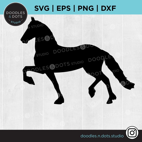 Friesian Horse SVG, Horse svg, Friesian clipart, Horse cut file for Cricut, Horse Silhouette pour t-shirt, Horse clipart instant download svg