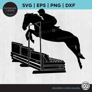 Eventing svg, Cross Country svg, 3 Day Eventing svg, X-Country Combined Eventing svg, Eventer, Silueta de caballo y jinete, Jumping Horse svg