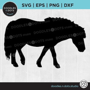 Pony svg, Mini Horse svg, Miniature Horse clipart, Shetland Pony svg, Icelandic Horse svg, Pony Silhouette clipart, Welsh Pony cut file svg