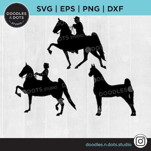 American Saddlebred SVG | 5-gaited Pferd SVG | Sattelsitz Pferd und Reiter | American Horse | Freudenklasse für gaited Rasse | Cricut SVG