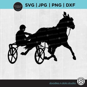 Standardbred svg | Geschirr Pferderennen SVG | Traberpferd Pulli, Pferderennfahrer und Pferd | Geschirr Pferd SVG, Trabrennen