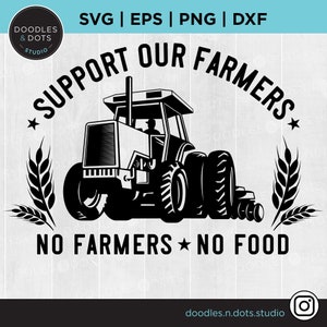 Steun uw lokale boer SVG, geen boeren geen voedsel SVG, boer decal SVG voor Cricut, boeren SVG, landbouw SVG, lokale boer PNG, trekker SVG