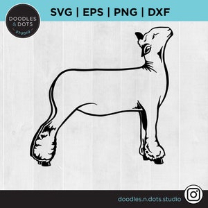 Toon lam SVG, lam SVG, markt lam silhouet, Suffolk lam png, Hampshire lam, land eerlijke lam, vee Toon SVG, schapen clipart tonen