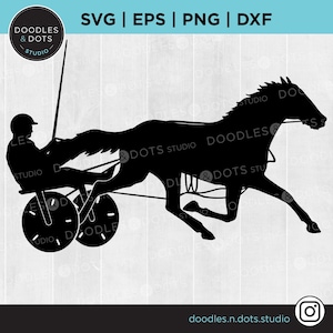 Standardbred svg | Harness Pferderennen SVG | Trabpferd Ziehtulky, Pferderennfahrer und Pferde | Harness Pferd SVG, Trabrennen