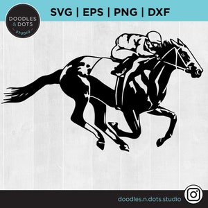 Rennpferd SVG, Rennpferd SVG, Derby svg, Vollblut SVG für Cricut, Pferd und Jockey Clipart, galoppierendes Pferd, Pferderennen png, Jockey