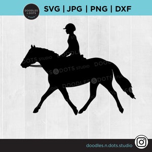 Reiten svg, Pferd svg, Jäger Pferd svg, Horse Show svg für Cricut, realistische Pferd Silhouette ClipArt, Pferd & Reiter für Lasercutting