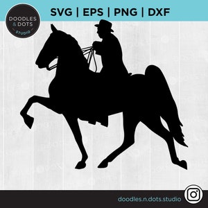 American Saddlebred SVG | Sattelsitz Pferd und Reiter | 5-gaited Pferd SVG | American Horse | Freudenklasse für gaited Rasse | Cricut SVG