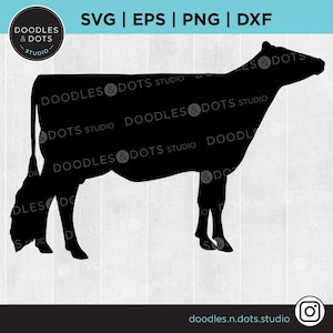 Holstein SVG | Vache SVG | Salon du bétail | Fichier de coupe de vache laitière pour Cricut | Foire champêtre | SVG de vache à lait | Salon de l'élevage | Afficher le vecteur de vache