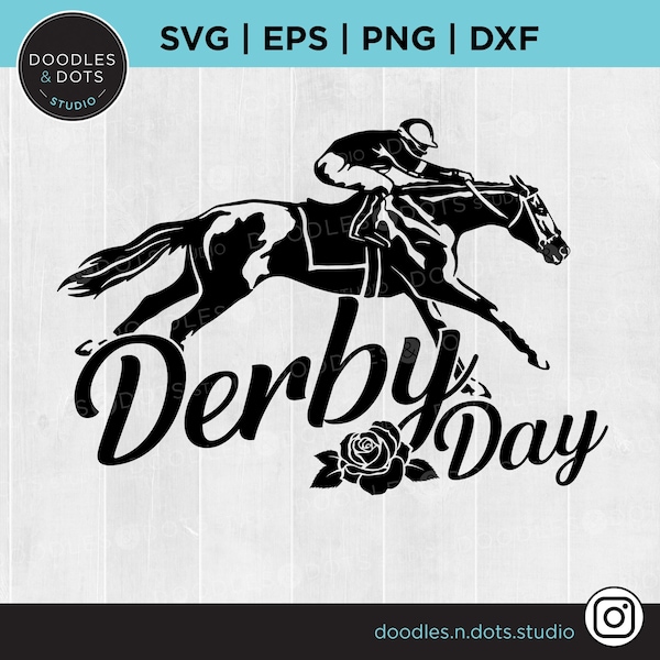 Derby Day svg, Kentucky Derby SVG, Derby shirt, Kentucky svg for cricut, Horse race svg, Thoroughbred SVG, Horse shoe & rose svg, Derby png