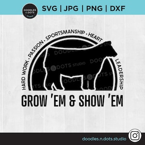Montrer le boeuf Svg, grandir & montrer la vache, montrer le fichier de coupe de vache, bétail svg, montrer le svg stock, bovin coupé fichier pour Cricut, boeuf svg, stock Show svg