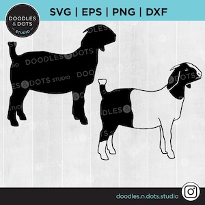 Show Goat SVG | Boer Goat SVG | Stock Show | Livestock SVG | Goat Farm show animals | Goat silhouette | County Fair | State Fair exhibition