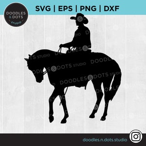 Rodeo svg, Cowboy SVG, Rodeo Clipart, Western svg, Cowboy on horse, Ranch horse silhouette, Quarter horse clipart, digital download svg png