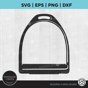 Svg d'étrier, téléchargement numérique de clip art étrier pour des cadeaux équestres et de l'artisanat équestre, fichier clipart équitation, svg Hunter Jumper, jpg png