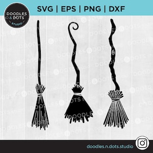 Broomstick SVG | SVG Broom Bundle | Halloween | Witch broomstick clipart | Halloween elements | Witchcraft | Flying Broom | Salem | Cricut
