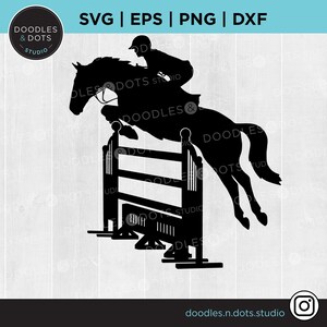 Equestrian svg, Show Jumping svg, Stadium Jumping, Jumper svg, Horse and rider Silhouette clipart, Horse jumping fence SVG PNG for Cricut