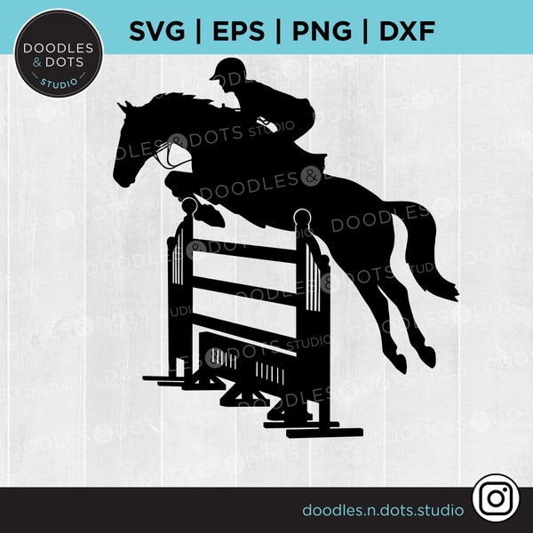 Equestrian svg, Show Jumping svg, Stadium Jumping, Jumper svg, Imágenes prediseñadas de silueta de caballo y jinete, Valla de salto de caballo SVG PNG para Cricut