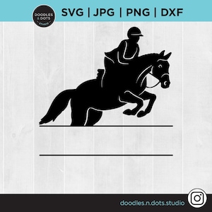 Paardensport monogram SVG, Hunter split monogram, springpaard SVG, paardenshow monogram, paard sticker svg, aanpasbaar - voeg gewoon je tekst toe