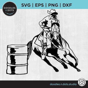 Barrel Racing SVG, Barrel Racer SVG, Turn and Burn SVG voor Cricut, Rodeo Mom, Texas Cowgirl SVG, Rodeo SVG, Cowgirl SVG, Quarter Horse SVG,