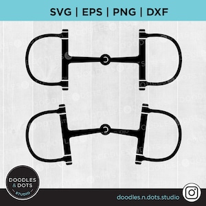 Trensen SVG, Pferd bit SVG, Pferdesport svg für Cricut, Hunter svg, Pferd svg, D-Ring Bit Clipart, Horse Show Life svg, Trense download