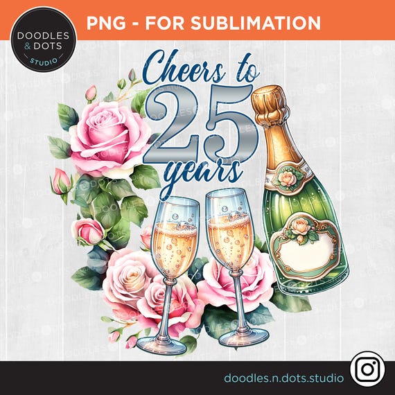 25th Anniversary Png, Silver Anniversary Png, 25 Year Wedding