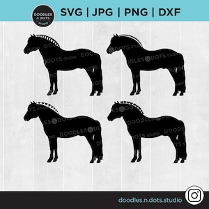 Fjord Pferd SVG, Fjord mit geschnittener Mähne Bundle, Norwegisches Pferd, Fjordpferd Clipart, Fjord svg schnitt Datei für Cricut, Norwegen Pferd, Gefrorenes Pferd