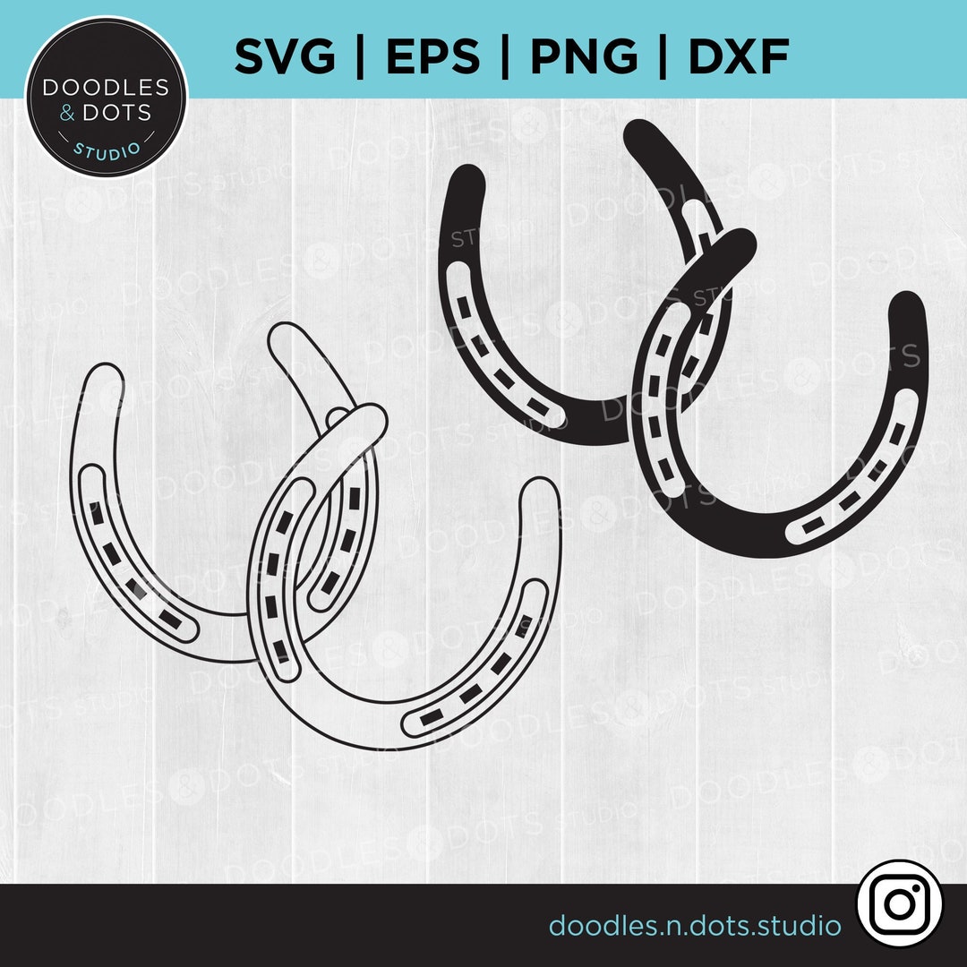 Horseshoes SVG, Crossed Horseshoes Svg, Horse Shoe Clipart, Equestrian