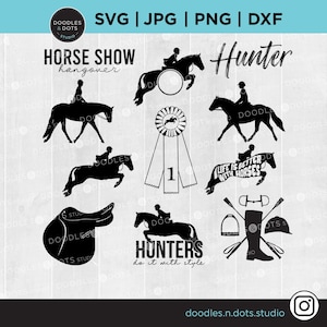 Reiter Bundle SVG, Jäger Pferd Clipart, springendes Pferd, Pferd und Reiter SVG, Pferdeshow Schnittdateien für Cricut, Laserschneiden, Jäger png