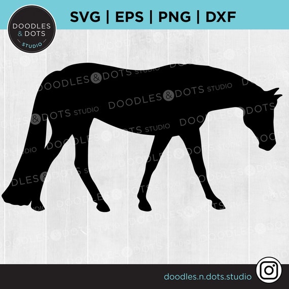Walking Horse SVG Equestrian Clipart Horse Silhouette Etsy