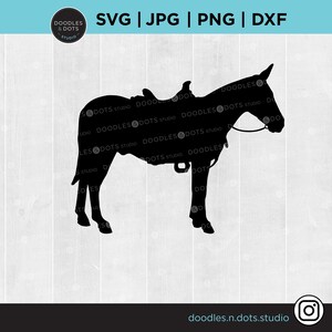 Esel SVG für Cricut, Maultier png, Maultier Silhouette, Maultier tragen Westernsattel svg, Reittier Maultier, Maultier Laser Cut, Maultier Clipart, Reiter