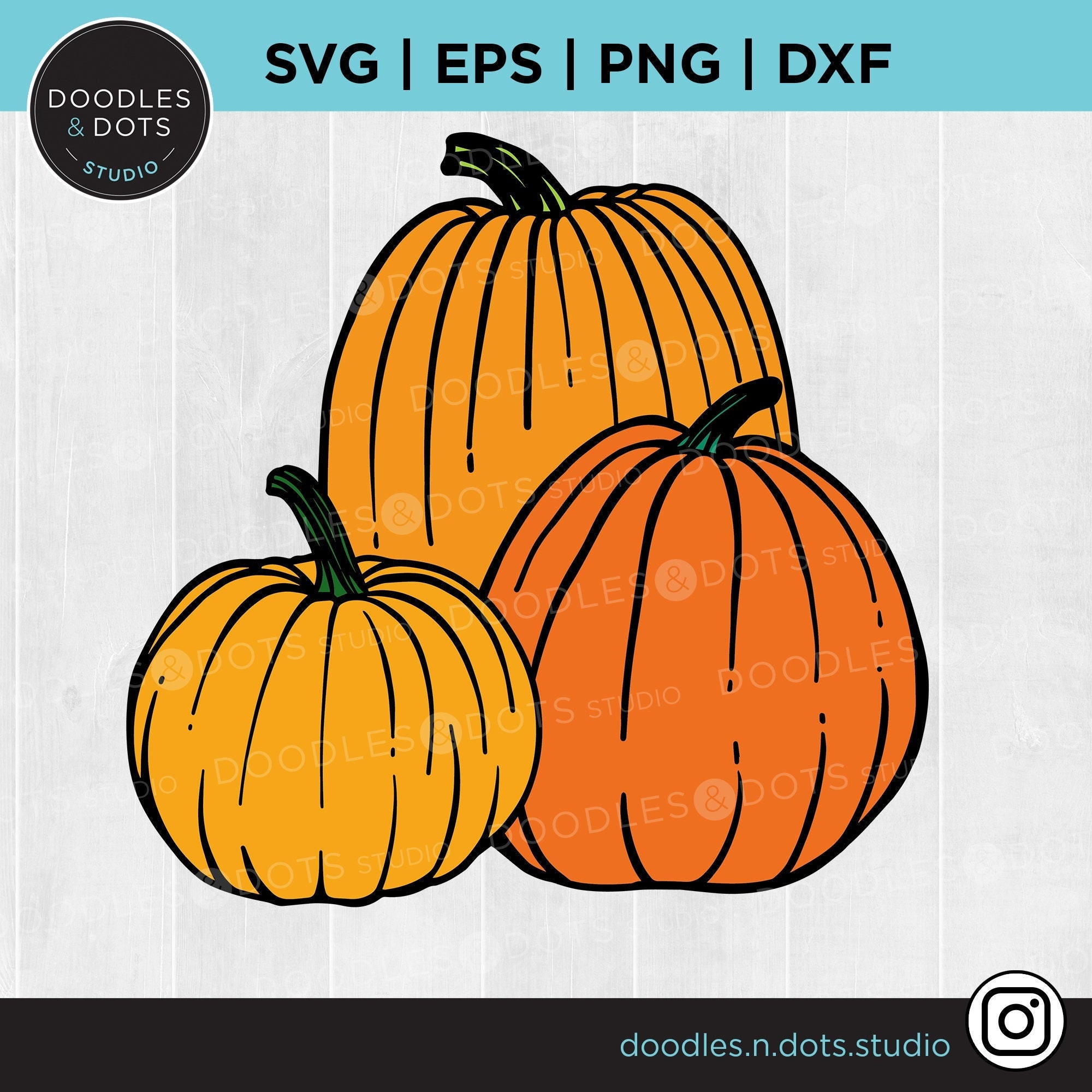 3 Pumpkins Clipart Images