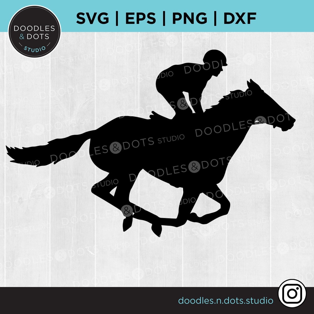 Racehorse SVG Horse Racing SVG Thoroughbred SVG Horse and Jockey