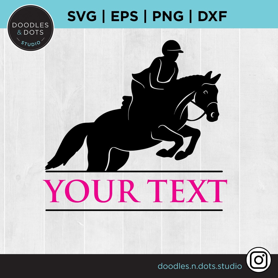 Equestrian Monogram SVG, Hunter Split Monogram, Jumping Horse SVG