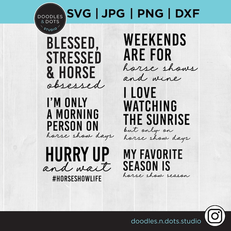 Horse Saying Bundle SVG, Horse Show shirt, Equestrian SVG, Funny Horse svg, Horse Mom cut file for Cricut, Horse Show Mama clipart, Hunter image 1