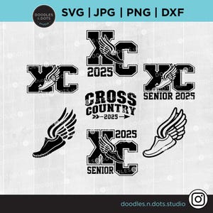 Pacote SVG de Cross Country 2025, XC svg, Esporte svg, Corrida de Cross Country clipart, Sapato com asas svg, Sapato com asas svg, Corredor de Cross Country