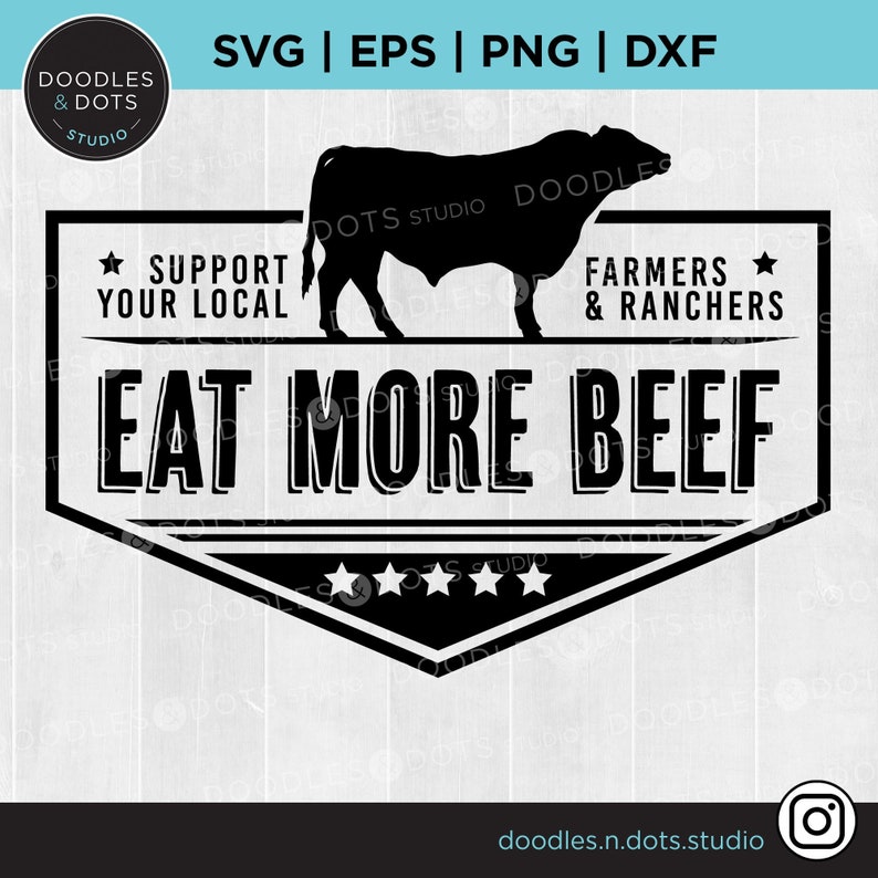 Eat More Beef Svg Beef Cuts Svg Butcher Chart for Beef Etsy Sweden