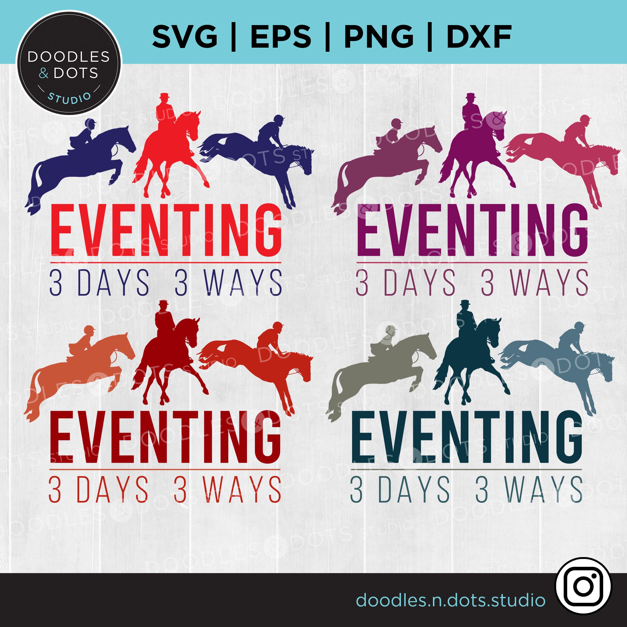Eventing SVG 3 Days 3 Ways SVG Combined Eventing SVG Etsy UK