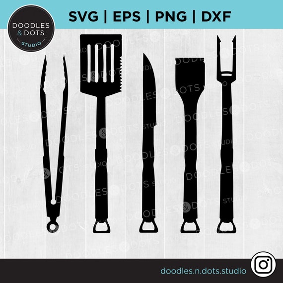 Grill Tools SVG BBQ Tools SVG Grilling Barbecue Vector Clipart