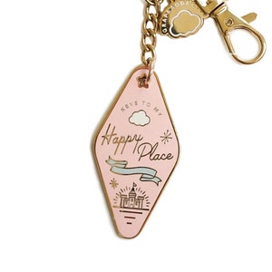 Keys to my Happy Place Disney Motel Keychain | Metal Motel Keychain | Grape Soda Club | House Warming Keys, Disneyland, disneyworld, DLP