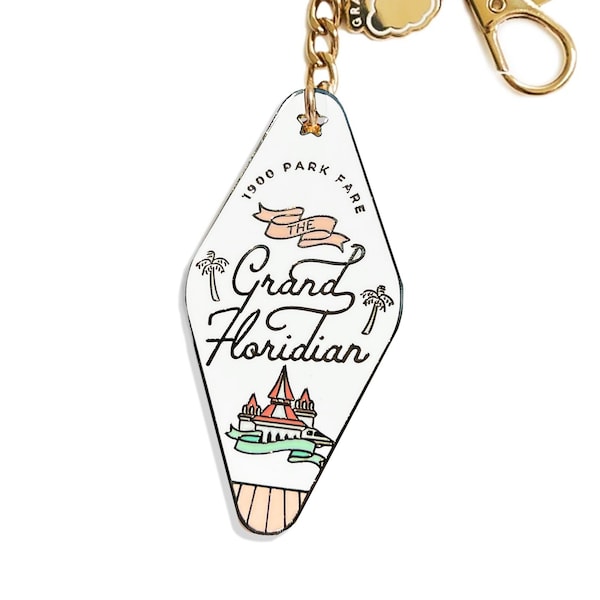 The Grand Floridian Resort Motel Keychain | Metal Motel Keychain | Grape Soda Club | House Warming Keys, Mary Poppins WDW Bay Lake DVC