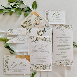 Modèle d'invitation de mariage avec branche d'olivier, invitation de mariage avec olivier en Toscane, invitation de mariage avec olivier italien, papeterie de mariage gratuite