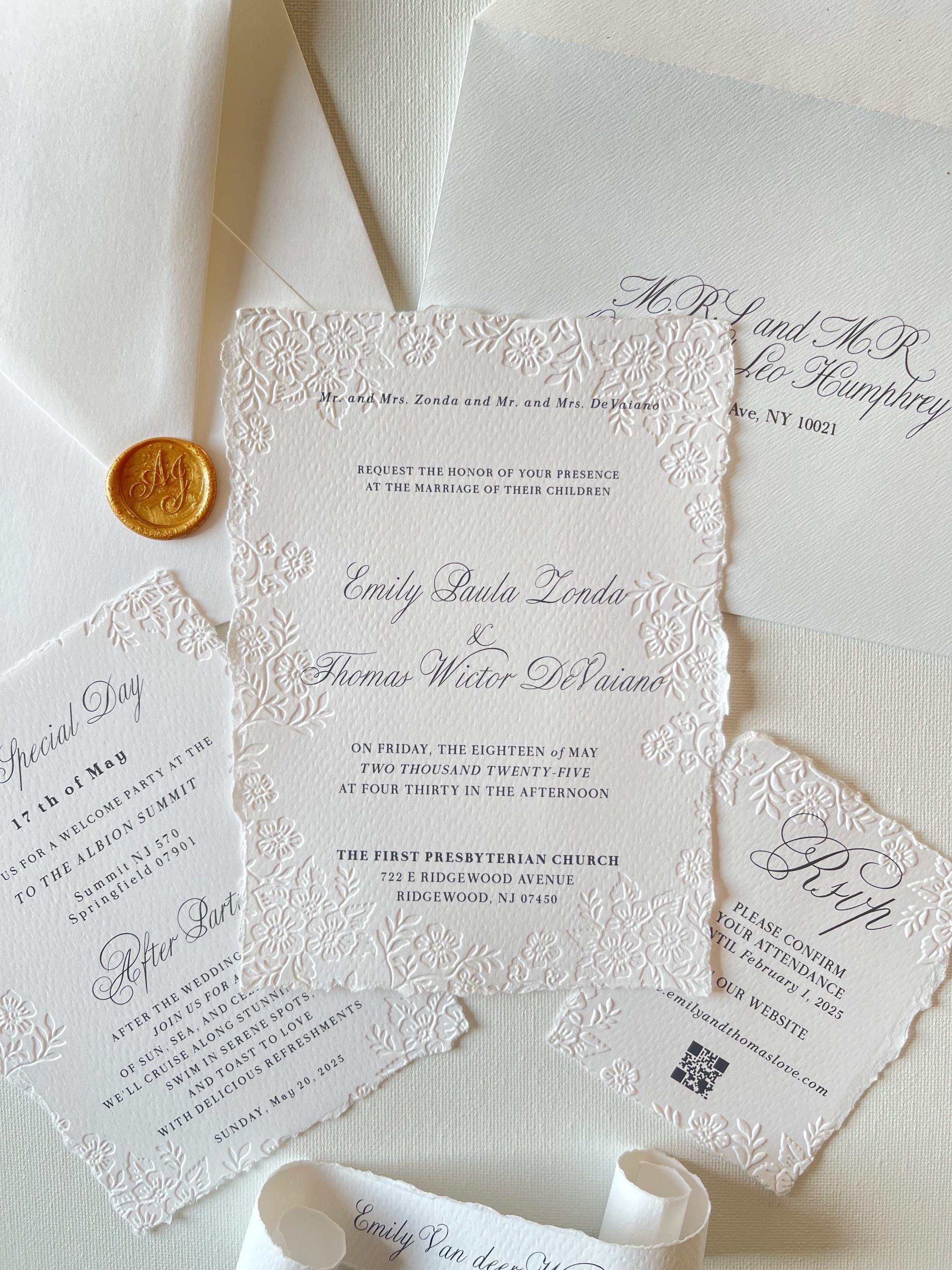 Pressed Wedding Invitation Suite