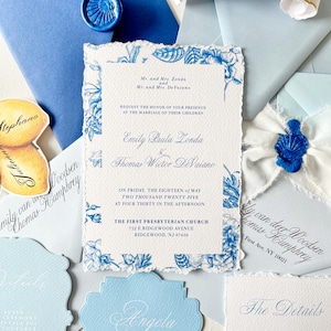 Modèle d'invitation de mariage avec fleurs bleues victoriennes, invitation de mariage, bleu imprimable, mariage avec fleurs bleu royal, toile de mariage avec roses bleues