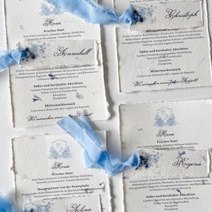 Menù matrimonio carta fatta a mano bordo frastagliato carta da fiori carta amalfi italiana