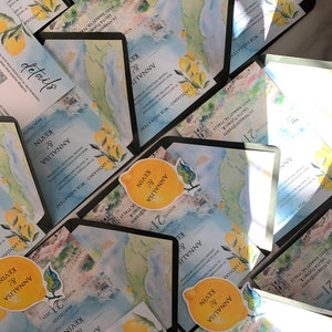 Modèle d'invitation de mariage citron, invitation de mariage à Amalfi, imprimable, mariage italien, mariage à Naples, mariage à destination