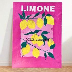 Dolce & Gabbana Lemon Hand-painted Plexiglas Box Bag