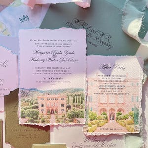 Modèle d'invitation de mariage de lieu, invitation de mariage en Toscane, botanique imprimable, mariage italien, mariage toscan, mariage à destination