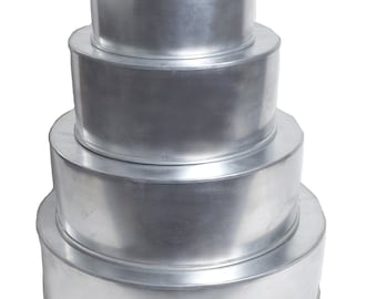 4 Tier Round Multilayer Birthday Wedding Anniversary Cake Tins - 6",8",10",12"