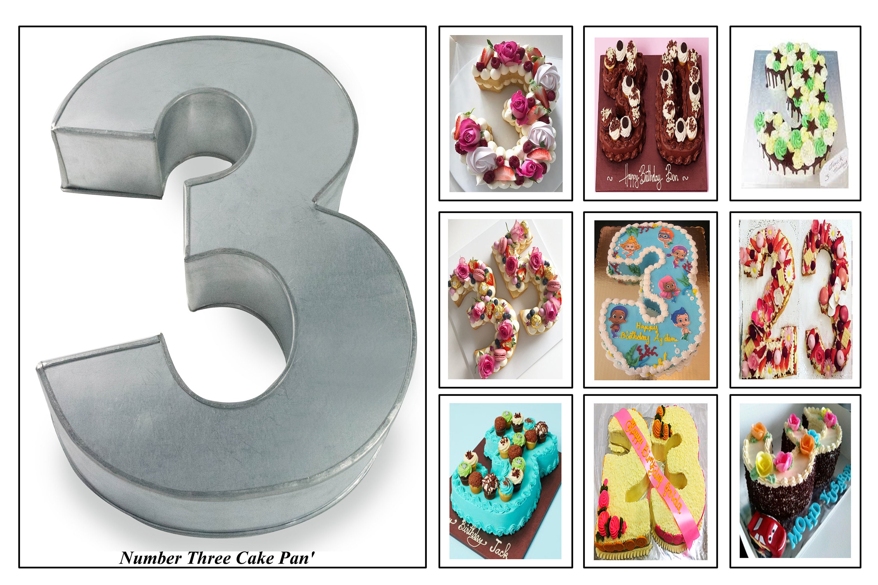 Number 3 cheap cake mold